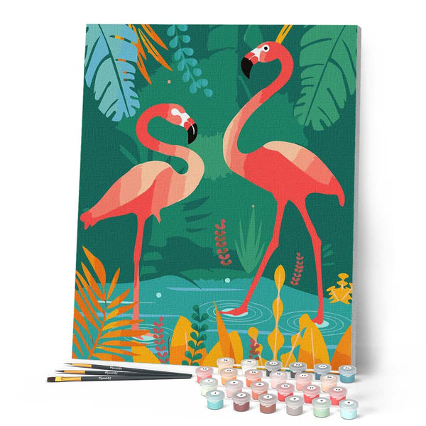Flamingos in the water – Figured'Art
