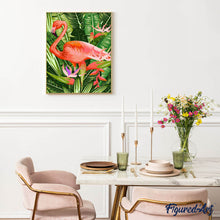 Load image into Gallery viewer, Pink Flamingo Amidst Leaves