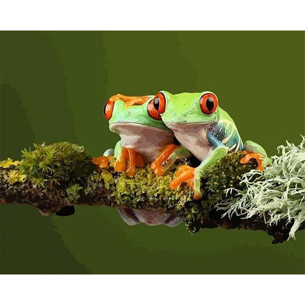 paint by numbers | Two Little Frogs | advanced animals frogs | FiguredArt