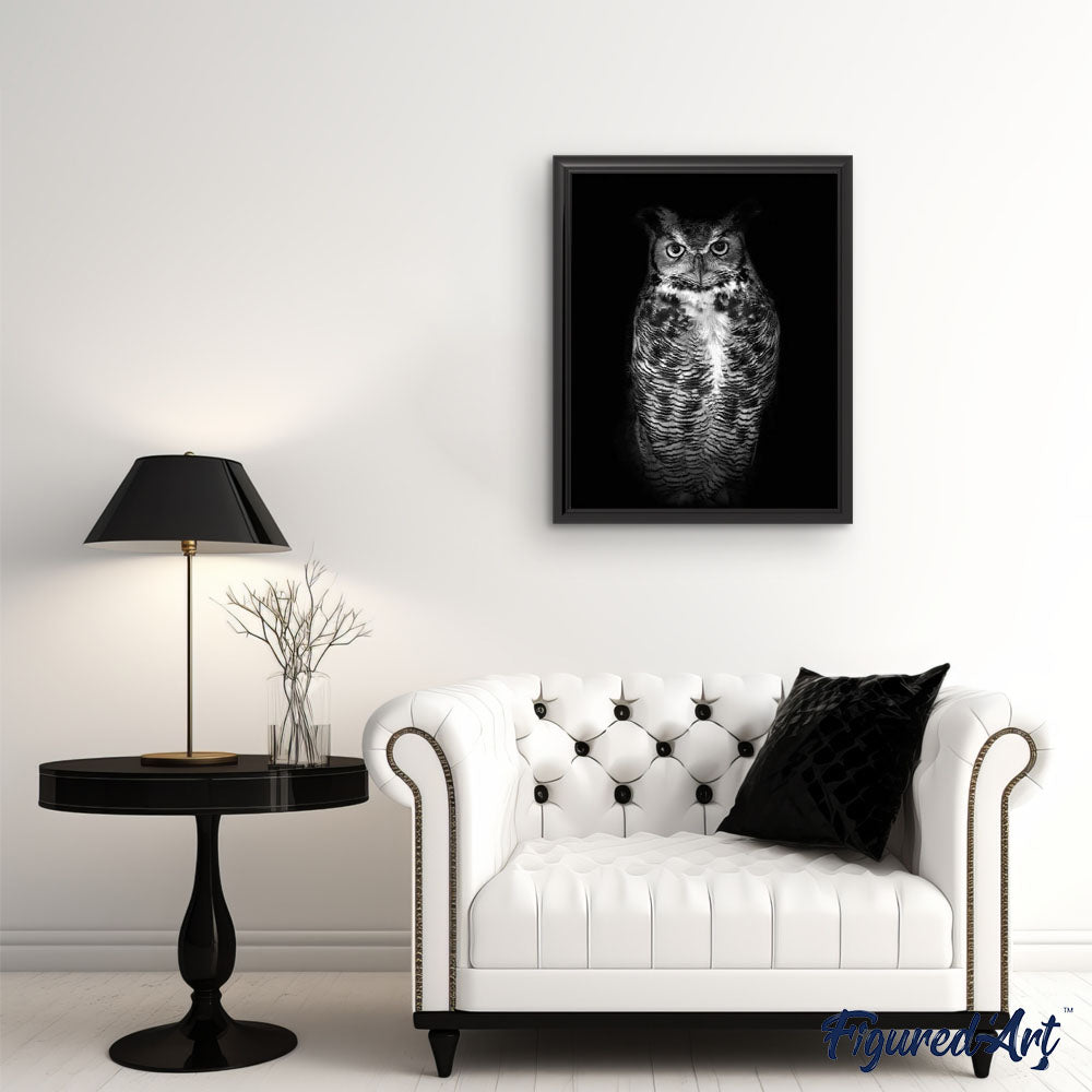 paint by numbers | Black Owl | advanced animals owls | FiguredArt
