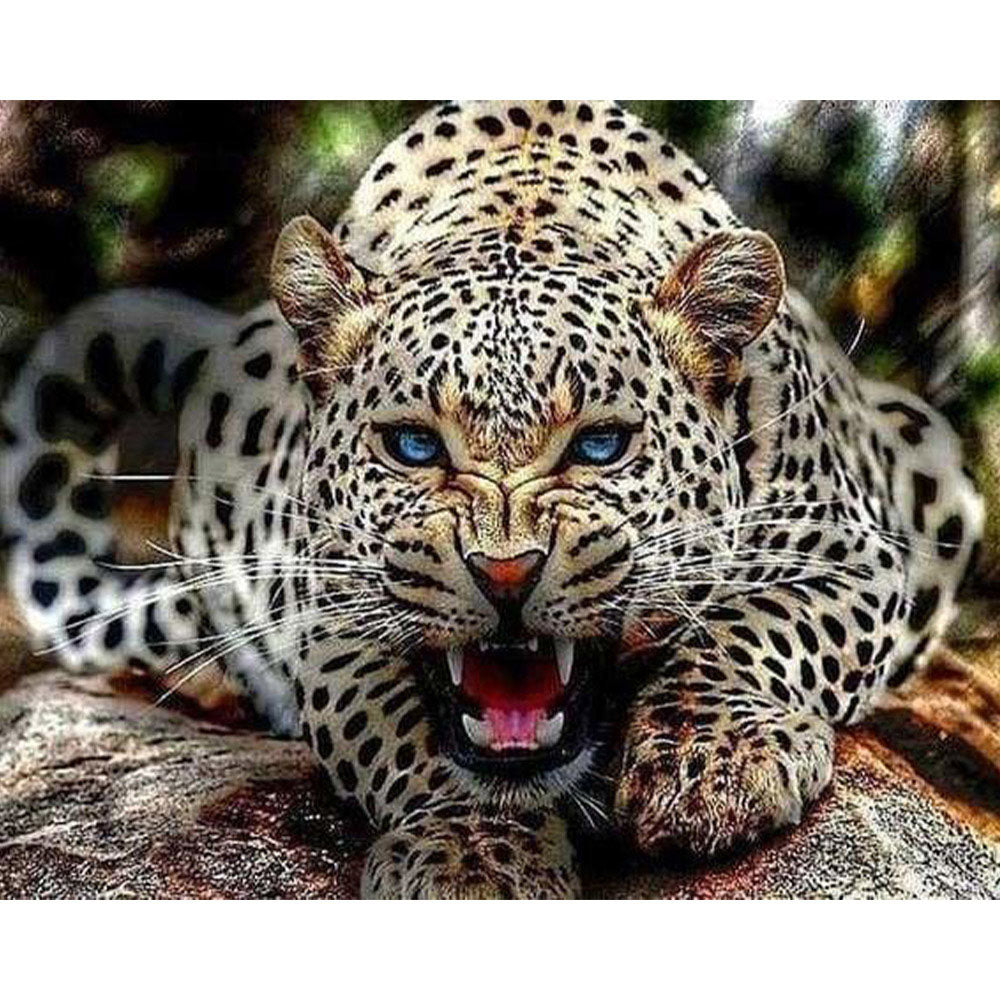 paint by numbers | Mother Leopard Roars | advanced animals leopards | FiguredArt