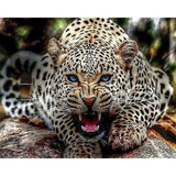 paint by numbers | Mother Leopard Roars | advanced animals leopards | FiguredArt
