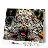 paint by numbers | Mother Leopard Roars | advanced animals leopards | FiguredArt
