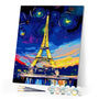 paint by numbers | Multicolor Eiffel Tower | cities intermediate | FiguredArt