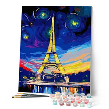 Load image into Gallery viewer, paint by numbers | Multicolor Eiffel Tower | cities intermediate | FiguredArt