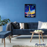 paint by numbers | Multicolor Eiffel Tower | cities intermediate | FiguredArt