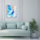 paint by numbers | Blue Princess | intermediate kids | FiguredArt