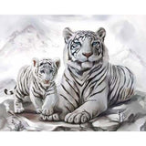 paint by numbers | Two White Tigers | animals intermediate tigers | FiguredArt