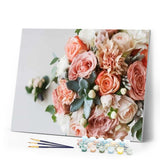 paint by numbers | Pink Rose Bouquet | advanced flowers | FiguredArt