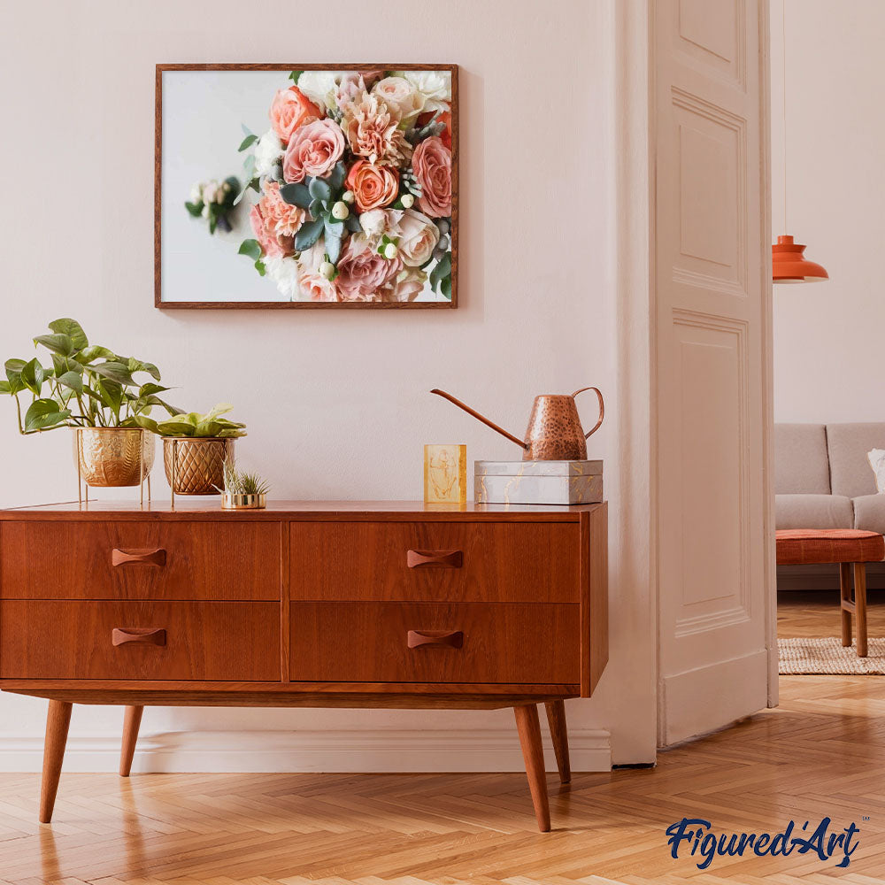 paint by numbers | Pink Rose Bouquet | advanced flowers | FiguredArt