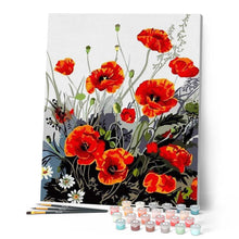 Load image into Gallery viewer, paint by numbers | Red Poppy | easy flowers | FiguredArt