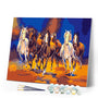 Paint by numbers | Seven Galloping Horses | animals horses intermediate new arrivals | Figured'Art