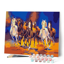 Load image into Gallery viewer, Paint by numbers | Seven Galloping Horses | animals horses intermediate new arrivals | Figured'Art