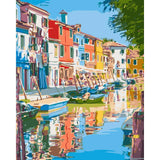 Paint by numbers | Peaceful water canal in the city | advanced new arrivals cities | Figured'Art