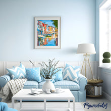 Load image into Gallery viewer, Paint by numbers | Peaceful water canal in the city | advanced new arrivals cities | Figured'Art