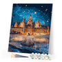 Paint by numbers | Woman wearing a dress and large building | advanced new arrivals romance cities | Figured'Art
