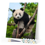 paint by numbers | Panda In Tree | animals intermediate pandas trees | FiguredArt