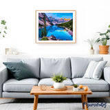 paint by numbers | Mountain Waterside | advanced landscapes mountains | FiguredArt
