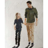 paint by numbers | Father and Daughter Walking | intermediate portrait | FiguredArt