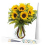 paint by numbers | Yellow Sunflowers in a Vase | advanced flowers | FiguredArt