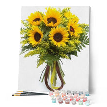 Load image into Gallery viewer, paint by numbers | Yellow Sunflowers in a Vase | advanced flowers | FiguredArt