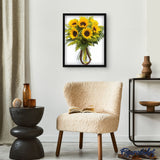 paint by numbers | Yellow Sunflowers in a Vase | advanced flowers | FiguredArt