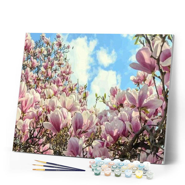 paint by numbers | Magnolias | flowers intermediate | FiguredArt