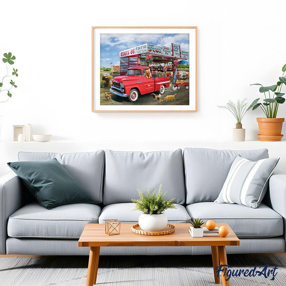 paint by numbers | Buying Fruit | advanced cars and motos vintage | FiguredArt