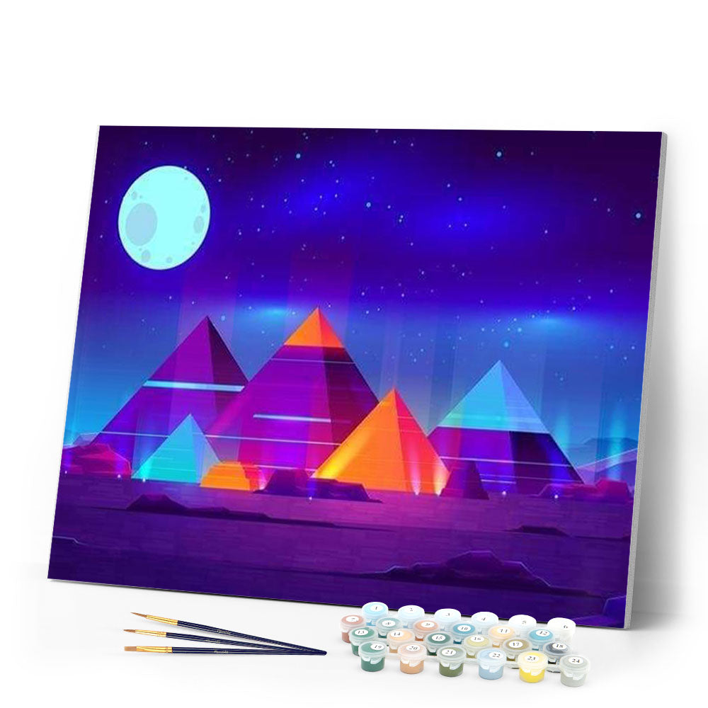 paint by numbers | Pyramids in Color | advanced landscapes | FiguredArt