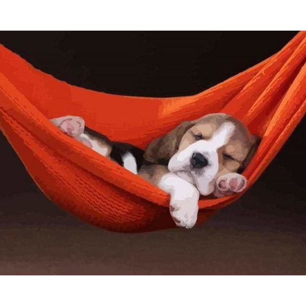 paint by numbers | Sleeping Dog | animals dogs easy | FiguredArt