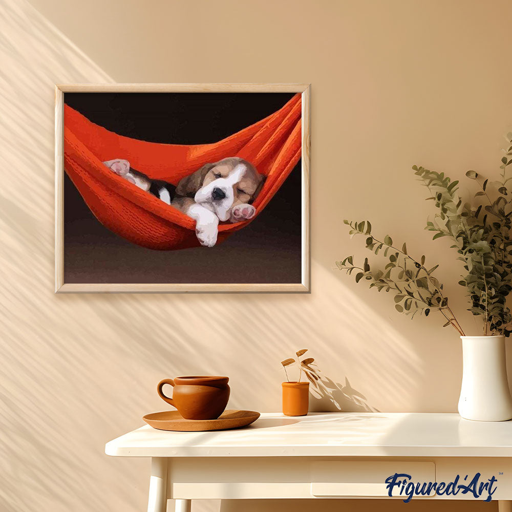 paint by numbers | Sleeping Dog | animals dogs easy | FiguredArt