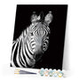 paint by numbers | Zebra White And Black Face | animals easy zebras | FiguredArt