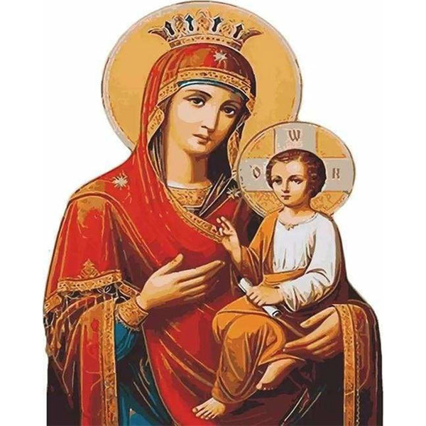 paint by numbers | Virgin and Child | easy religion | FiguredArt