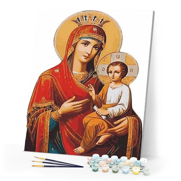 paint by numbers | Virgin and Child | easy religion | FiguredArt