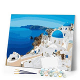 paint by numbers | Greece Seaview | easy landscapes | FiguredArt