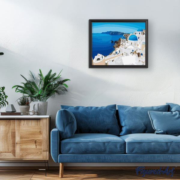 paint by numbers | Greece Seaview | easy landscapes | FiguredArt