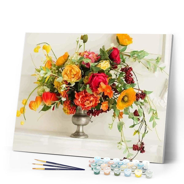 paint by numbers | Colorful Flowers | easy flowers | FiguredArt