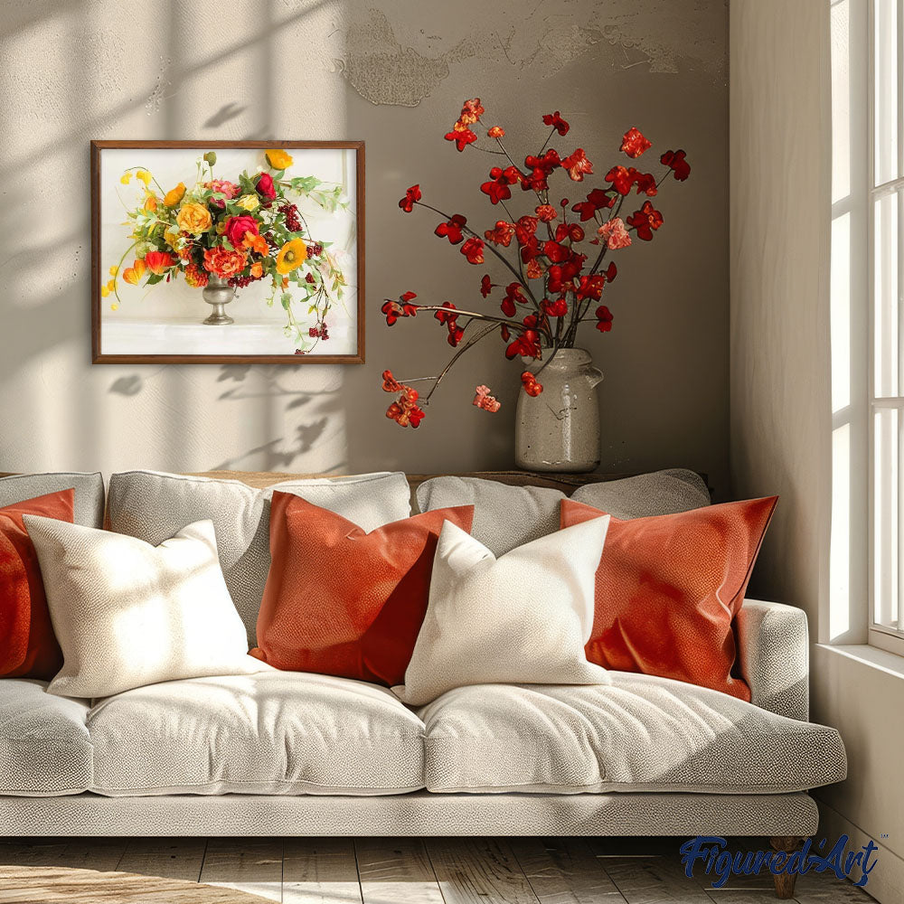 paint by numbers | Colorful Flowers | easy flowers | FiguredArt