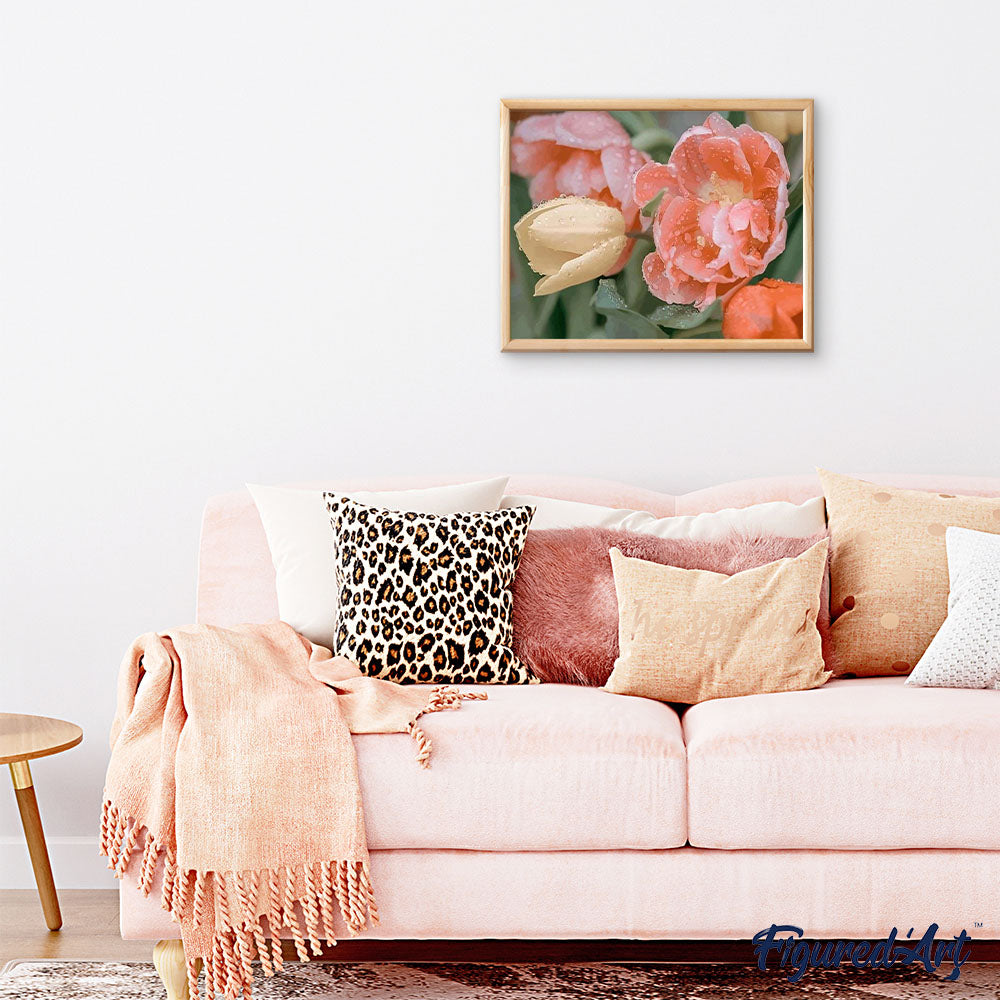 paint by numbers | Dewdrops Tulip | flowers intermediate | FiguredArt