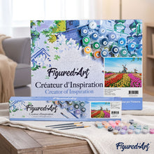 Load image into Gallery viewer, paint by numbers | Dutch Windmill Flowers | advanced flowers landscapes | FiguredArt