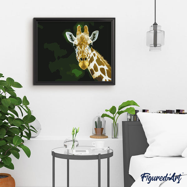paint by numbers | Head And Neck Giraffe | animals easy giraffes | FiguredArt