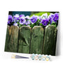 paint by numbers | Purple Fence | flowers intermediate | FiguredArt