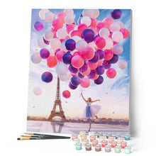 Load image into Gallery viewer, paint by numbers | Balloons Release in Paris | advanced cities romance | FiguredArt