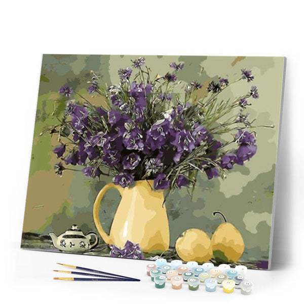 paint by numbers | Fragrant pear | flowers intermediate kitchen | FiguredArt