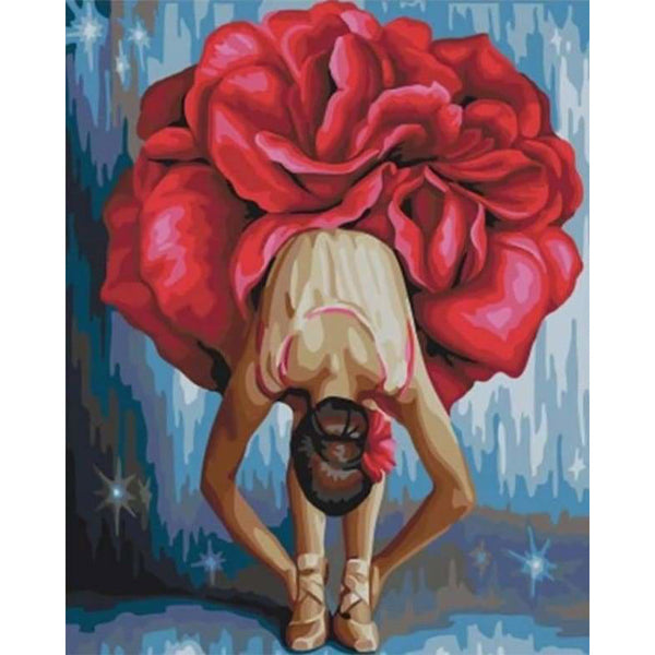 paint by numbers | Ballerina Flower Shaped | dance easy flowers | FiguredArt