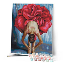 Load image into Gallery viewer, paint by numbers | Ballerina Flower Shaped | dance easy flowers | FiguredArt