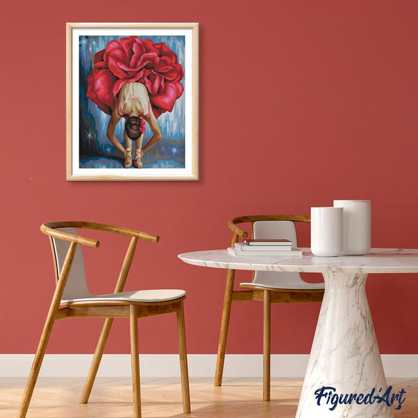 paint by numbers | Ballerina Flower Shaped | dance easy flowers | FiguredArt