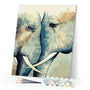 paint by numbers | Elephants Gather | animals elephants intermediate | FiguredArt