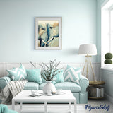 paint by numbers | Elephants Gather | animals elephants intermediate | FiguredArt