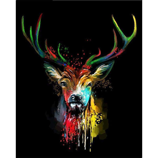 paint by numbers | Deer Painted | animals deer intermediate | FiguredArt